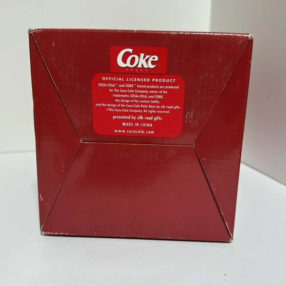 New Coca-Cola Coke Santa Candle Topper With Scented Jar Candle Open Box Unused